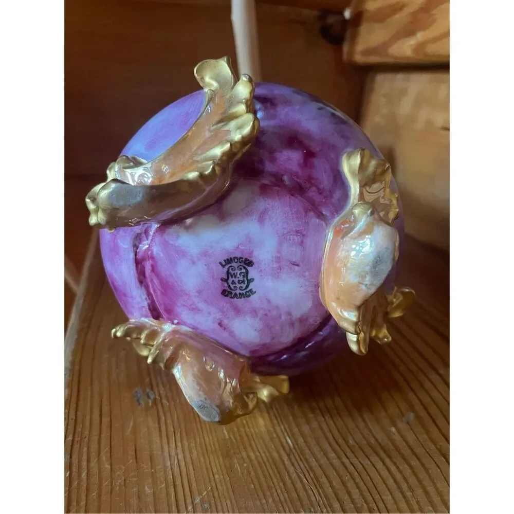 Limoges Pansy Design Vase